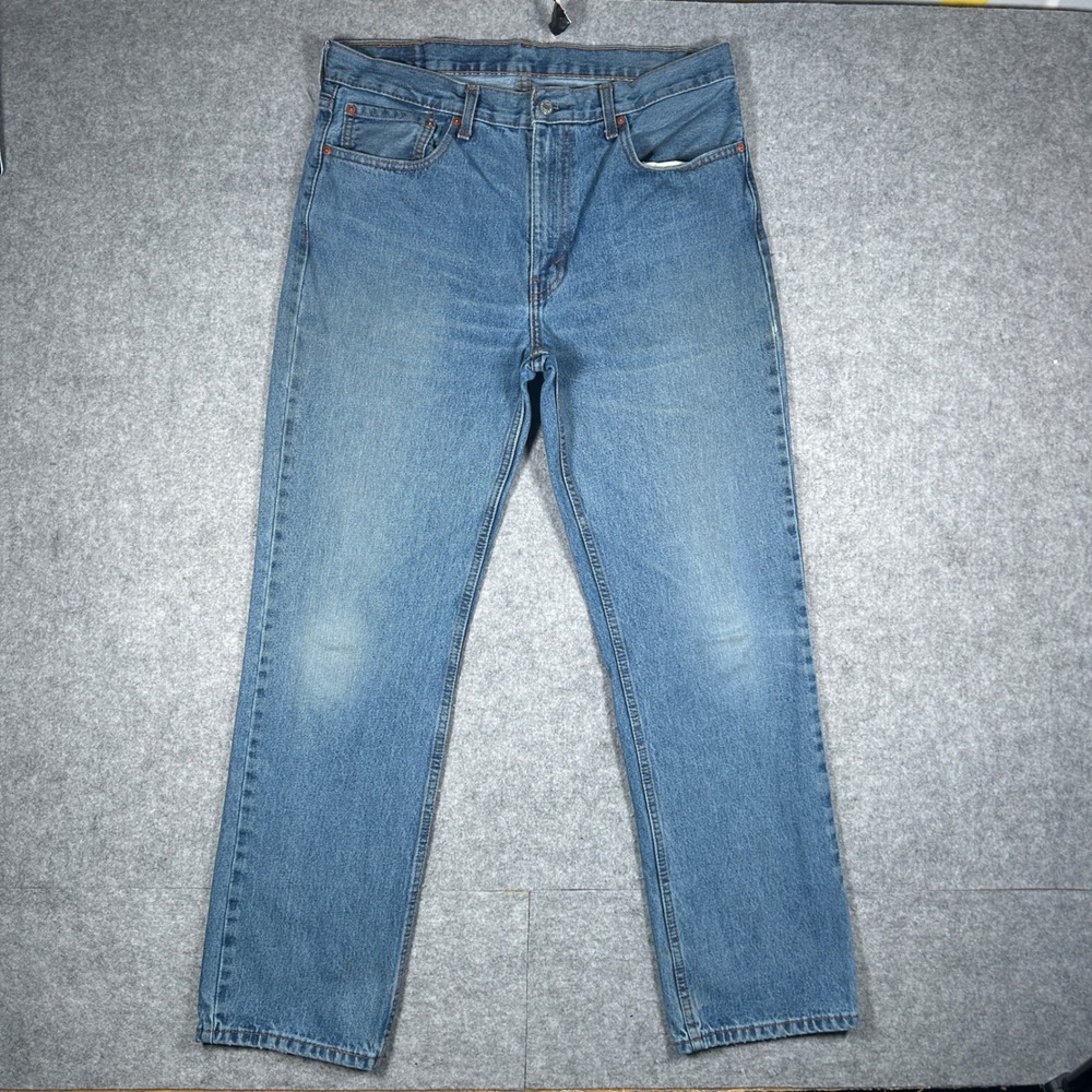 Levi's 516 Denim Jeans‎ Mens 36x32 Blue Straight Leg Casual Workwear Classic